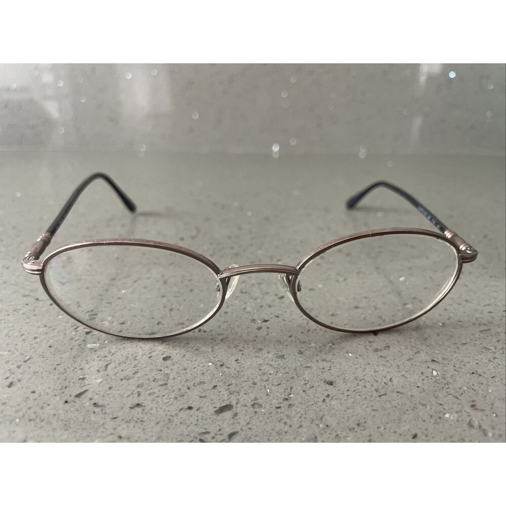 Luxottica Eyeglasses Frames ONLY 1266 T192 Full Rim 52-20-140 Italy round metal